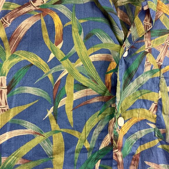 J. Crew Mens Medium Hawaiian Shirt Retirement Bamboo Grandpacore Vacation Beach - Picture 8 of 9